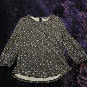 Adrianna Papell Black and White Blouse